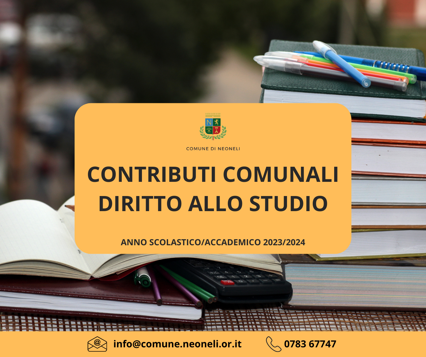 CONTRIBUTI COMUNALI PER IL DIRITTO ALLO STUDIO